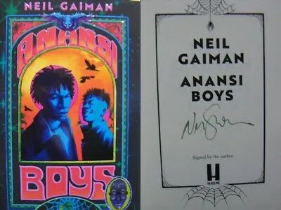 Signed Book Anansi Boys By Neil Gaiman First Edition Hardback 2023 • £29.95