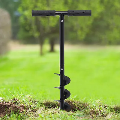 Hand Post Hole Digger Manual Fence Earth Auger Planter Borer W/Non-slip Handle • £22