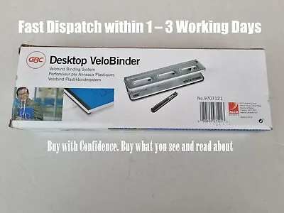 GBC Desktop VeloBinder Strip Binding Machine 20 Sheet Punch Capacity 200 Sheet • £69