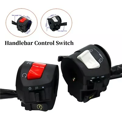 US 7/8  Motorcycle Moped Handlebar Control Switch For Horn Turn Signal Fog Light • $23.39