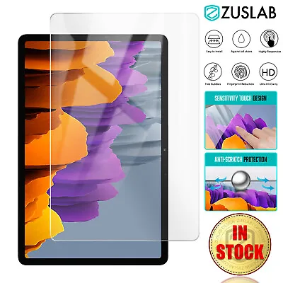 $15.95 • Buy For Samsung Galaxy Tab S8 S7 11  FE Plus 12.4   Tempered Glass Screen Protector