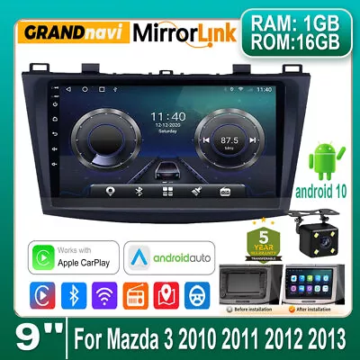 For Mazda 3 2010 2011 2012 2013 Android 11.0 Car Radio GPS Stereo Carplay 1+16GB • $110.09