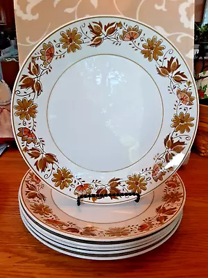 MCM Mikasa Cera Stone West Wood Pattern  Wildflower  Dinner Plates (Set Of 6) • $55.50