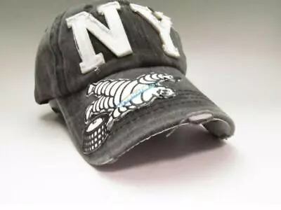 New Air Force New York Baseball Cap With Michelin Man Bibendum Patch Gray • $54.98