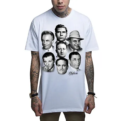 Mafioso Men's Born Killers Short Sleeve T Shirt White Clothing Apparel Tattoo... • $26.24