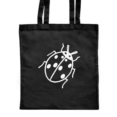 'Ladybird Beetles' Classic Black Tote Shopper Bag (ZB00005024) • £7.99