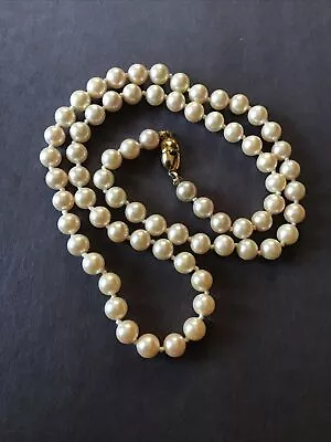 Vintage MONET Jewelry Faux Pearl Beaded Knotted Necklace -  19” • $14.90