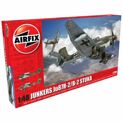 AIRFIX A07115 Junkers JU87B2/R-2 1:48 1:48 Aircraft Model Kit • £32.95