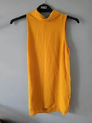 New Look Size 6 Mustard Yellow Sleeveless Blouse Top (0823/44) • £3