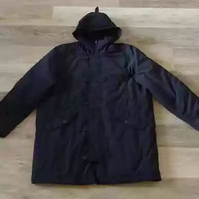 GAP Men's Snorkel Long Puffer Hooded Coat Jacket Black Size XXL • $29.99