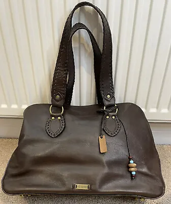 HIDESIGN MAKERS OF RADLEY Brown Leather Bowling Style Shoulder Bag • £17.95