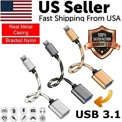 $2.99 • Buy USB-C 3.1 Type C Male To USB 3.0 Type A Female OTG Adapter Converter Cable Cord