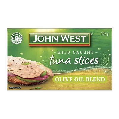 $4.53 • Buy John West Tuna Slices In Olive Oil Blend Seafood Fish Omega 3 Can Good 125G