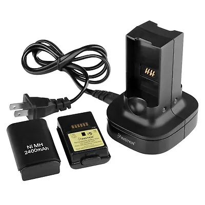 Dual Battery Charger Charging Station Dock + 2x Battery For Xbox 360 Controller • $15.99