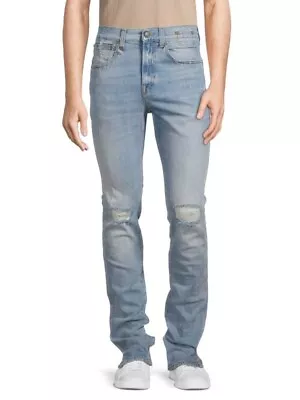 R13 Deacon Skate Deconstructed Regular-Fit Blue Jeans (29 ) Reg $495  NWT  ITALY • $79.99