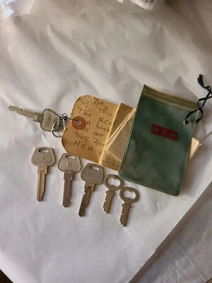$23.99 • Buy 6 Vintage NCR National Cash Register Keys 1979 PROG, A, B, REG 1, & 2 - H5
