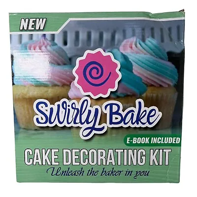 £9.99 • Buy  New  Swirly Bake Cake Decorating Kit 100 Piece Set Included E Book Damaged Box