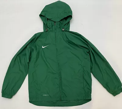 Nike Stormfit  Womens Child Green Windbreaker Hoodie Jacket Size M Chest 70cm • $16