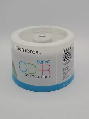 MEMOREX Music CD-R 50 PK Pack Spindle 52X 700MB 80min Blank CD NEW & SEALED • $28