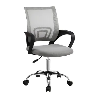 Artiss Mesh Office Chair Computer Gaming Desk Chairs Work Study Mid Back Grey • $62.95