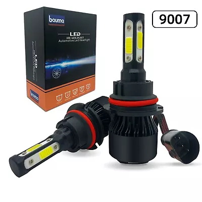 4-Side 9007 HB5 LED Headlight Bulbs High Low Beam Conversion Kit 6000K White 2PC • $21.60