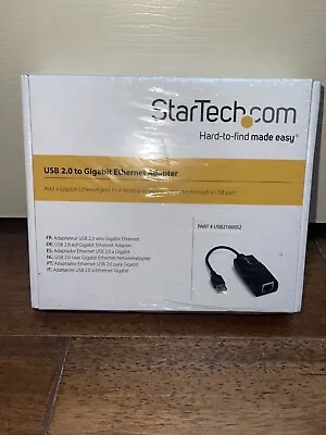 StarTech- USB 2.0 Gigabit Ethernet NEW Network Adapter-USB Compatable PC/Laptop • $20