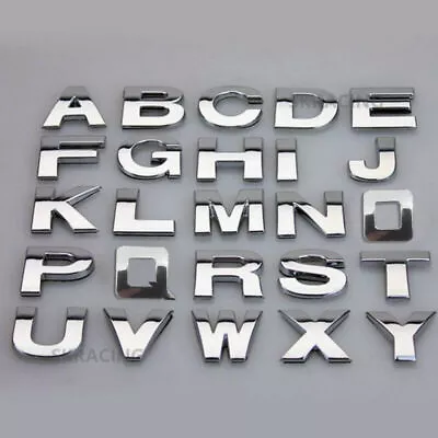 Car (A-Z) 3D LOGO DIY Metallic Alphabet Sticker Emblem Letter Badge Decal Chrome • $0.99