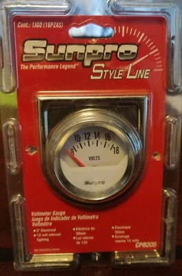 $14.95 • Buy Sunpro Cp8205 Volts Gauge 2  White