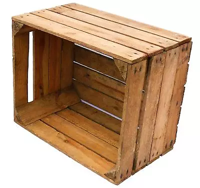 £14.95 • Buy Graded European Vintage Wooden Apple Box Storage Fruit Crates Box Shabby Chic ..