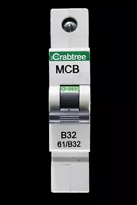 CRABTREE 32 AMP CURVE B 6kA MCB CIRCUIT BREAKER 61/B32 STARBREAKER BC • £3.95