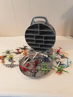 Lot Of Matchbox Maisto Diecast Planes Fighter Airplanes Helicopter& Disney Case  • $39.95