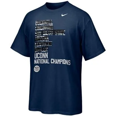 $14.99 • Buy UCONN Huskies Nike Men's Checklist Scratch National Champions T-Shirt