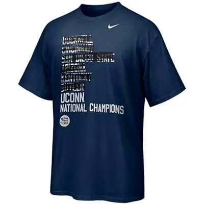 UCONN Huskies Nike Men's Checklist Scratch National Champions T-Shirt • $19.99