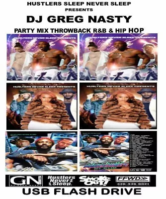 Dj Greg Nasty - Party Mix (USB FLASHDRIVE) Throwback R&B & Hip Hop • $25