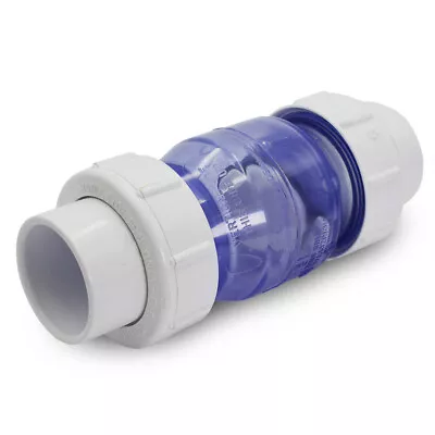 2  Clear PVC True Union Swing Check Valve Slip • $50.99