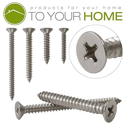 Countersunk Self Tapping Pozi Wood Chipboard Screws A2 Stainless Steel  • £1.88