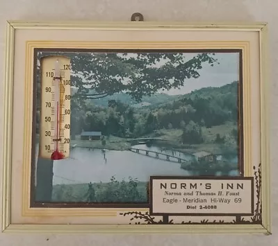 Vintage Advertising Thermometer Norm's Inn Hi-Way 69 Eagle ID 5  X 4  • $10.25