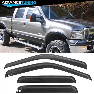 Fits 99-16 Ford F250 F350 F450 F550 Super Duty Crew Cab Acrylic Window Visors • $27.54