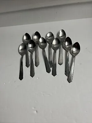 10 Vtg Inox Sugar Spoons Coffee Tea Spoon Stainless Steel Mini Small 5” Inch • $13.05