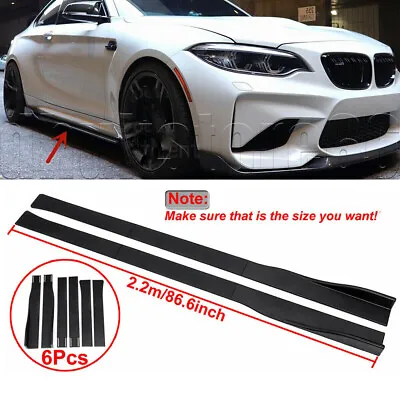 For E36 E46 E60 E90 E92 X5 G30 Black 86  Car Side Skirt Extension Splitters Lip • $45.95