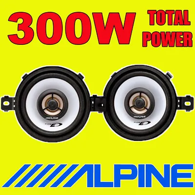 ALPINE 8cm 3.5inch 3.5  2 CAR DASH DOOR SHELF SPEAKERS SXE-0825S 150W 2WAY NEW • £34.90