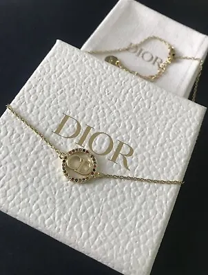Reworked Dior Round CD Gold Finish Necklace • £90