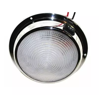 Dr. LED 5 1/2 Inch Red / Warm White Marine LED Dome Light (Chrome) 12V 24V • $51