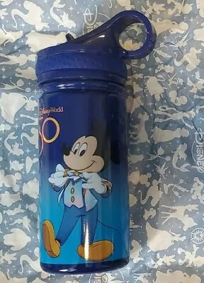 $20 • Buy Mickey Mouse Blue Stainless Water Bottle Tumbler Disney World 50th Anniversary