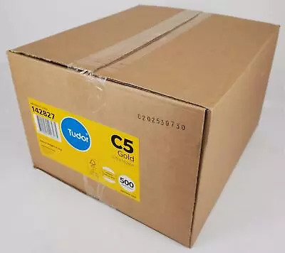 Tudor C5 Gold Envelope Peel N Seal Plain Face Pocket 229x162mm 500/Pk 142827* • $68.12