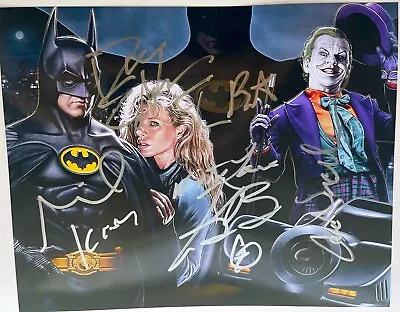 BATMAN 8x10 Photo Cast Signed By MICHAEL KEATON KIM BASINGER JACK NICHOLSON • $499.99