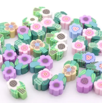 £3.60 • Buy 30 Mixed Colour Daisy Flower Polymer Clay Beads