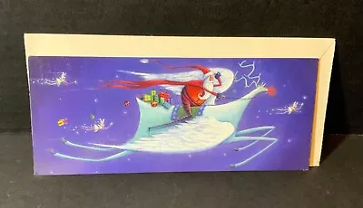 VTG D’art Noel Christmas Card UNUSED Santa “All Around The World” Reuben McHugh • $3.99