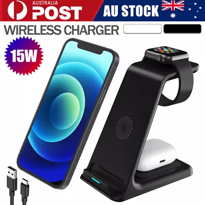 Qi Wireless Charger FAST Charging Pad For IPhone 15 14 13 12 Pro Samsung S23 S22 • $27.66