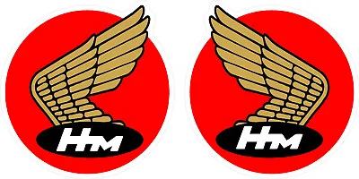#4898 (2) 3  Honda Motors HRC HM Vintage Repro Sticker Decal LAMINATED Helmet • $4.39